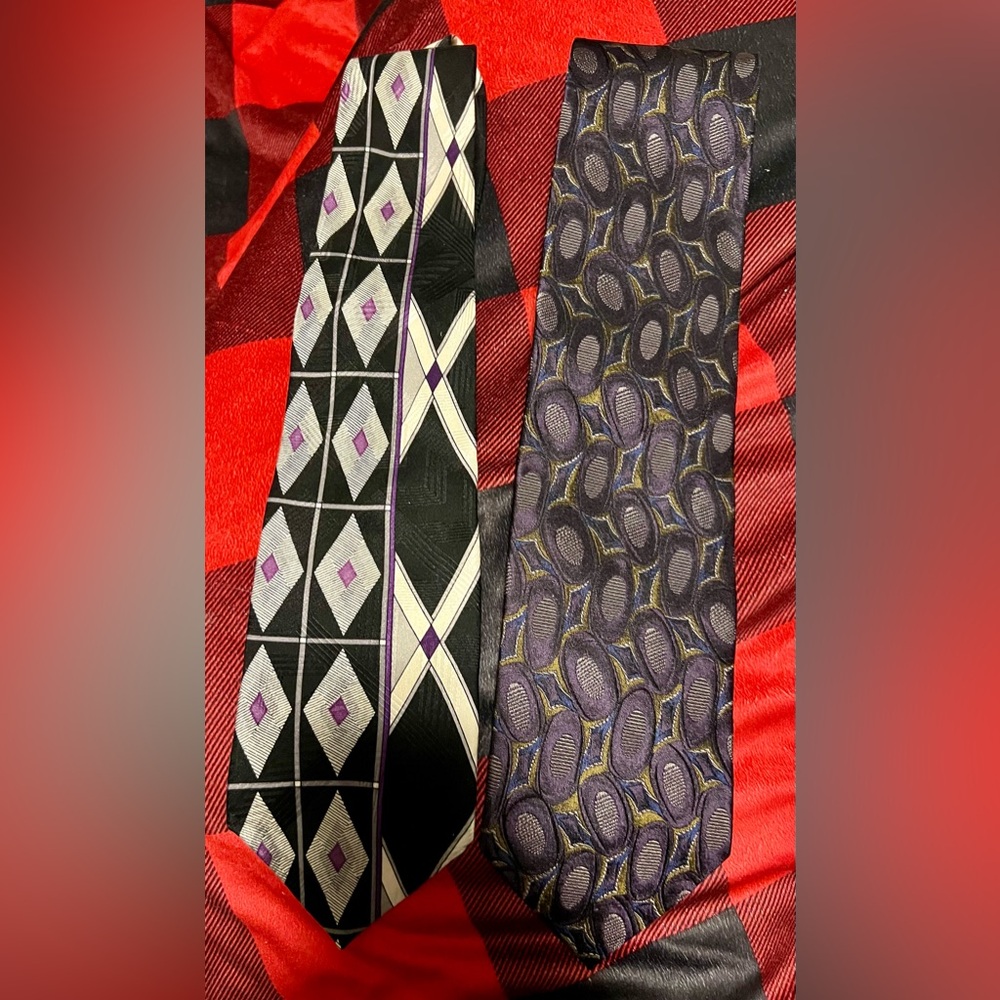 EUC 100% silk ties! Zylos by George Machado & JZ Double Black!